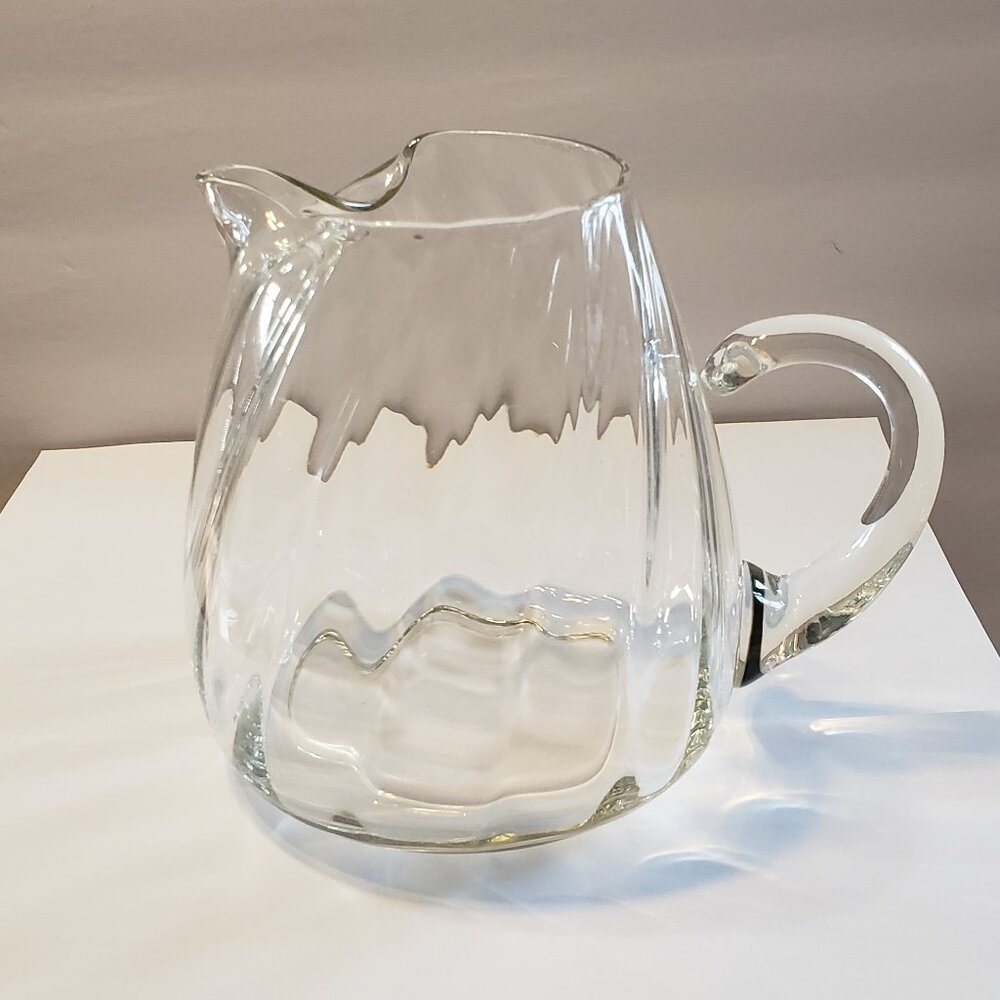 Vintage MCM Glass Pitcher